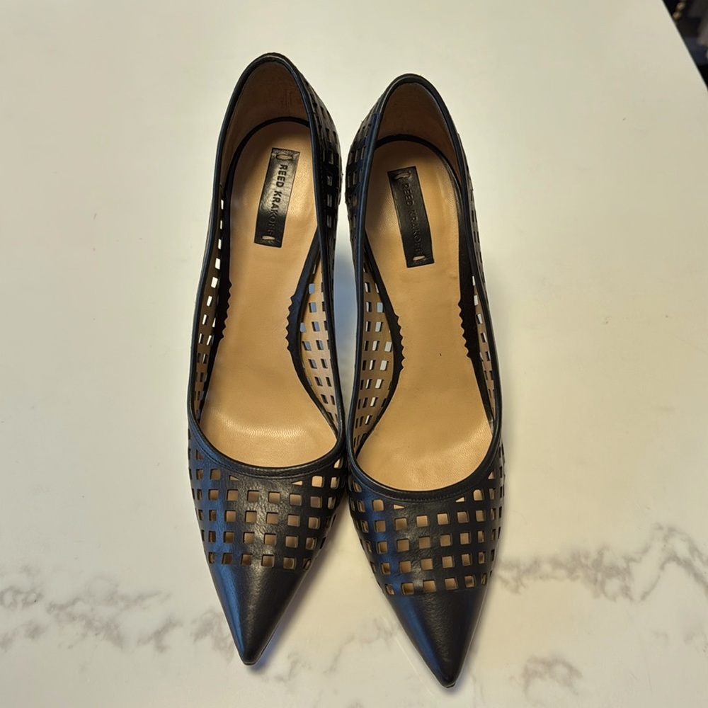 Reed Krakoff 4-inch black leather heels - size 41 / US 10 - NEVER WORN